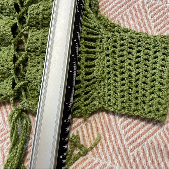 Hand Crotchet Corset Cropped Tank Top L - Picture 6 of 6